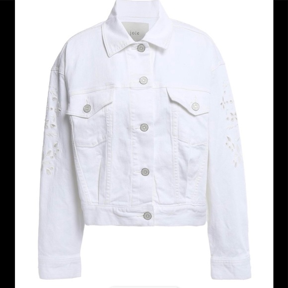 Joie Jackets & Blazers - Joie Roslena Broderie Anglaise Denim Jacket